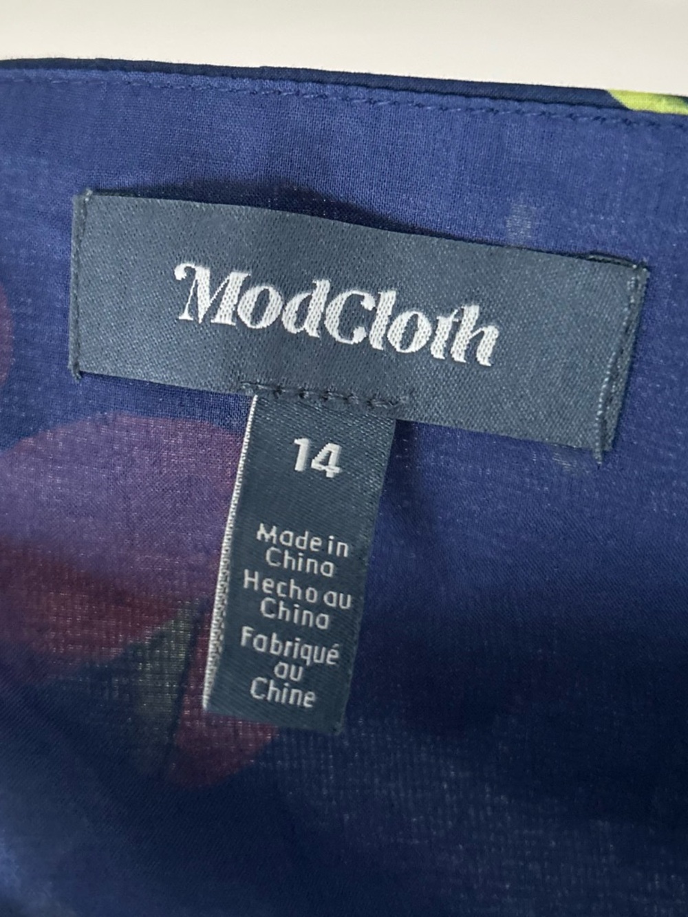 ModCloth Peach Fruit Dress NWT 14 - Picture 3 of 8